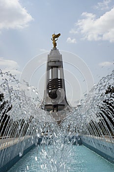 Arch of Neutrality monument, Asgabat, Turkmenistan