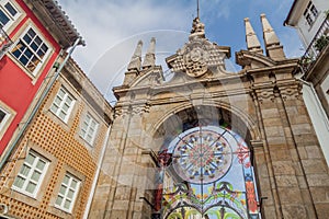 Arch of the New Gate (Arco da Porta Nova) in Braga, Portug