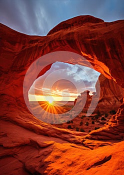 Arch Panorama in sunset light