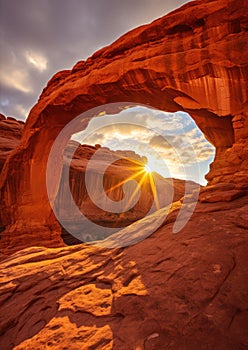 Arch Panorama in sunset light