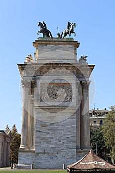 Arch of Peace, or Arco della Pace, city gate in the centre of the Old Town of Milan