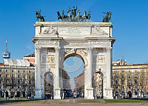 Arch of Peace in Milan, Italy