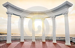 Arch on a seafront photo