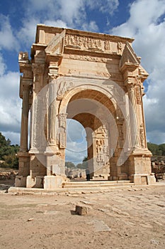 Arch of Septimius Severus at Leptis magna Libya photo