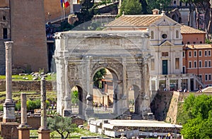 Arch of Septimius Severus at the Roman Forum, Rome