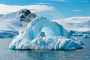 Arch shaped iceberg Antarctica