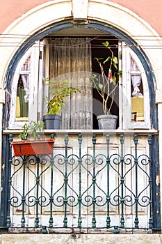 Arch shaped window in Lisbon