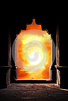 Arch silhouette at sunset