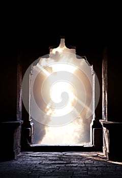 Arch silhouette at sunset