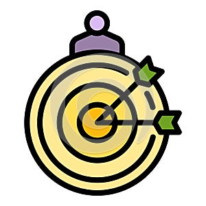 Arch target icon vector flat