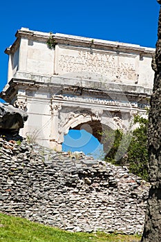 Arch of Titus an honorific arch built on the 1st-century AD located on the Via Sacra in Rome