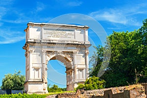 The Arch of Titus in Roman Forum, Rome