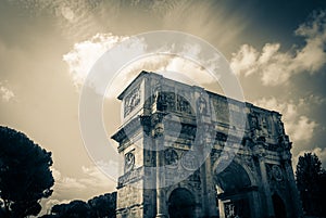 Arch of Titus in Rome, Italy