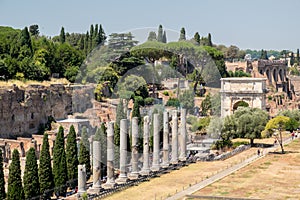 The Arch of Titus and the Via Sacra on the old Roman Forum