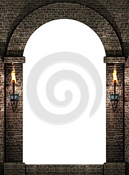 Arch with torches