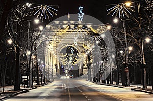 The Arch of Triumph Arcul de Triumf from Bucharest Romania photo