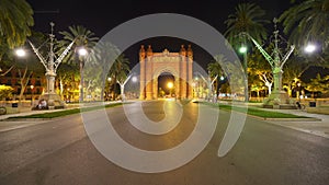Arch of Triumph in Barcelona, Spain