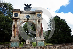 Arch of Triumph in Boyaca built in memory of the 3 races Mestizo, Creole and Spanish which participated in the process of photo