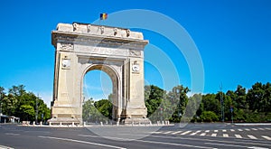 Arch of Triumph Bucharest wide shot - Arcul de Triumf photo