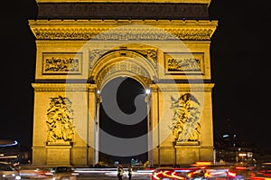 Arch of Triumph of the Star (Arc de Triomphe de l'Etoile) in Paris (France)