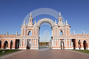 The arch in Tsaritsyno museum and reserve