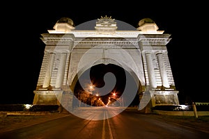 Arch of Victory at night, Ballarat