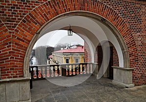 Arch in the wall of Wawel Royal Castle, UNESCO, Krakow, Poland