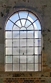 Arch Window at Disused Railway Workshops Sydney