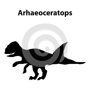 Archaeoceratops dinosaur silhouette