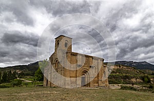 Romanesque hermitage of Santa Maria de la Piscina (12th century). San Vicente de la Sonsierra, Spain. photo