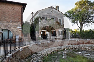 Archaeological excavation on the island of Torcello. Venice, Italy