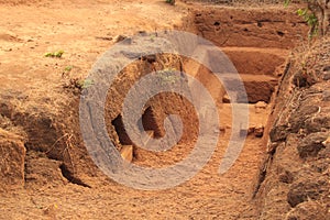 Archaeological excavation site