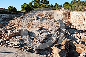 Archaeological excavation site of the ancient prehistoric bronze age town Liman Tepe or Limantepe in Urla, Izmir, Turkey