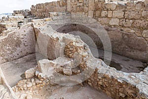 Archaeological excavations of the crusader fortress located on the site of the tomb of the prophet Samuel on Mount Joy near