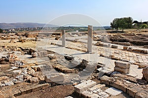 Archaeological excavations, national park Zippori, Galilee, Israel photo