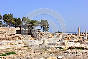 Archaeological excavations, national park Zippori, Galilee, Israel photo