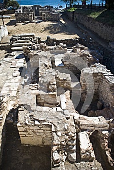 Archaeological historical old ruins find in Sozopol, Bulgaria