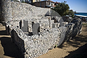 Archaeological historical old ruins find in Sozopol, Bulgaria