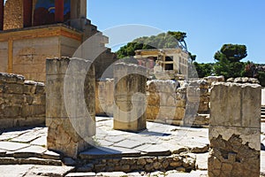 Archaeological landmark - Knossos Palace on the island of Crete, Greece, April 2018.