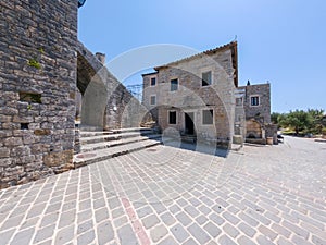 Archaeological museum in historical buildings of Ulcinj old town, Montenegro.