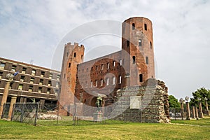 Archaeological Park with Palatine towers,Turin