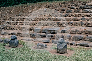 Archaeological Park Takalik Abaj in Retalhuleu, Maya and Olmeca, Guatemala - feb 2023