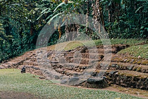 Archaeological Park Takalik Abaj in Retalhuleu, Maya and Olmeca, Guatemala - feb 2023