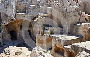 Archaeological park Tombs of Kings,ancient graves catacombs,Cyprus