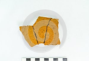 Archaeological pottery sherd.