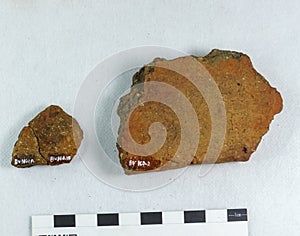 Archaeological pottery sherd.
