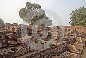 The archaeological remains of the Buddhist Monuments at Sanchi, Bhopal, Madhya Pradesh, India