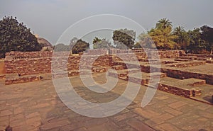 The archaeological remains of the Buddhist Monuments at Sanchi, Bhopal, Madhya Pradesh, India