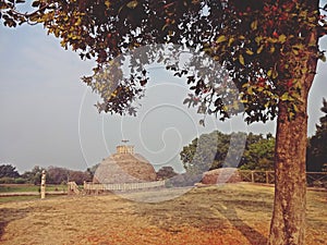 The archaeological remains of the Buddhist Monuments at Sanchi, Bhopal, Madhya Pradesh, India