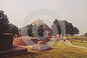 The archaeological remains of the Buddhist Monuments at Sanchi, Bhopal, Madhya Pradesh, India